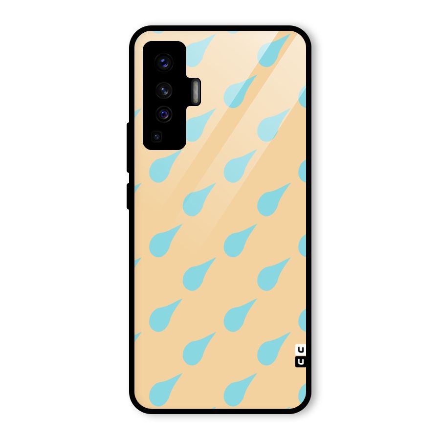 Pastel Orange Drops Glass Back Case for Vivo X50