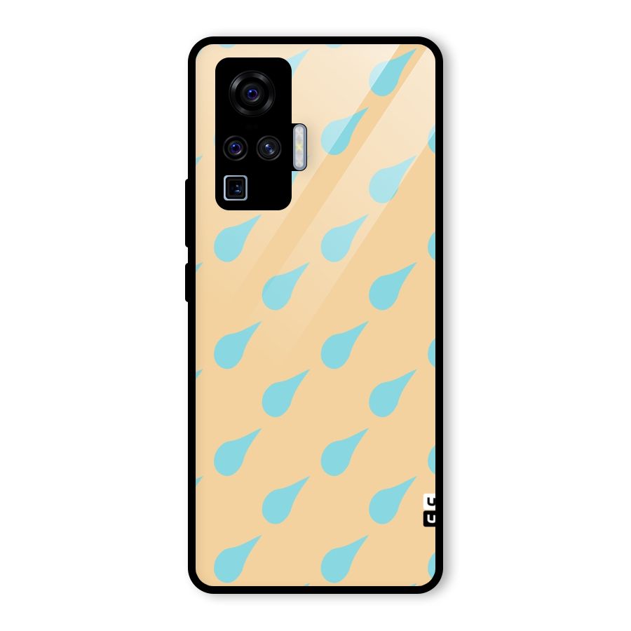 Pastel Orange Drops Glass Back Case for Vivo X50 Pro