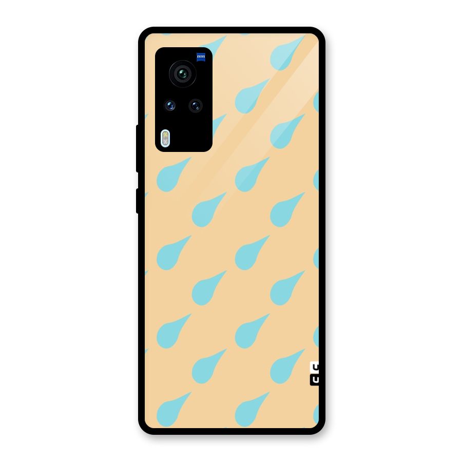 Pastel Orange Drops Glass Back Case for Vivo X60 Pro