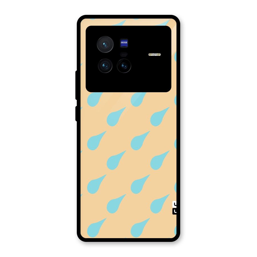 Pastel Orange Drops Glass Back Case for Vivo X80