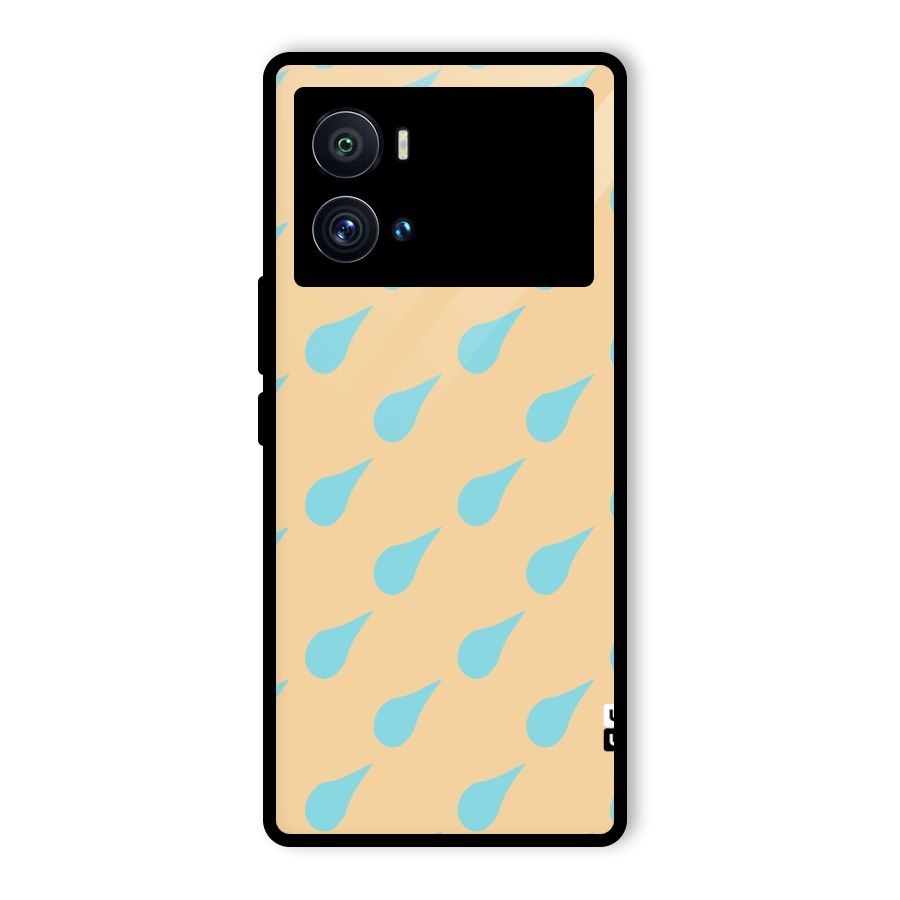 Pastel Orange Drops Glass Back Case for Vivo iQOO 9 Pro