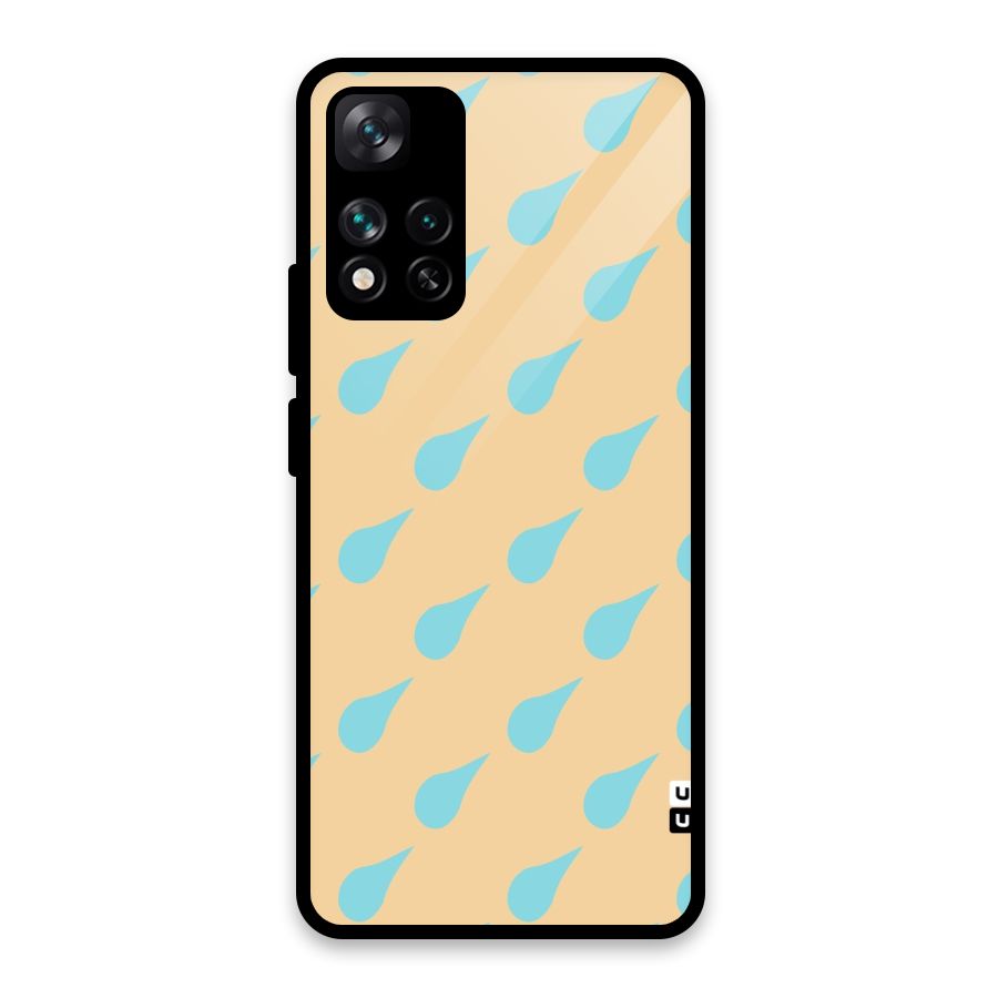 Pastel Orange Drops Glass Back Case for Xiaomi 11i HyperCharge 5G