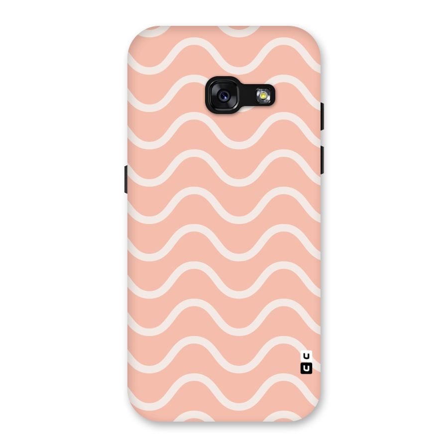 Pastel Peach Waves Back Case for Galaxy A3 (2017)