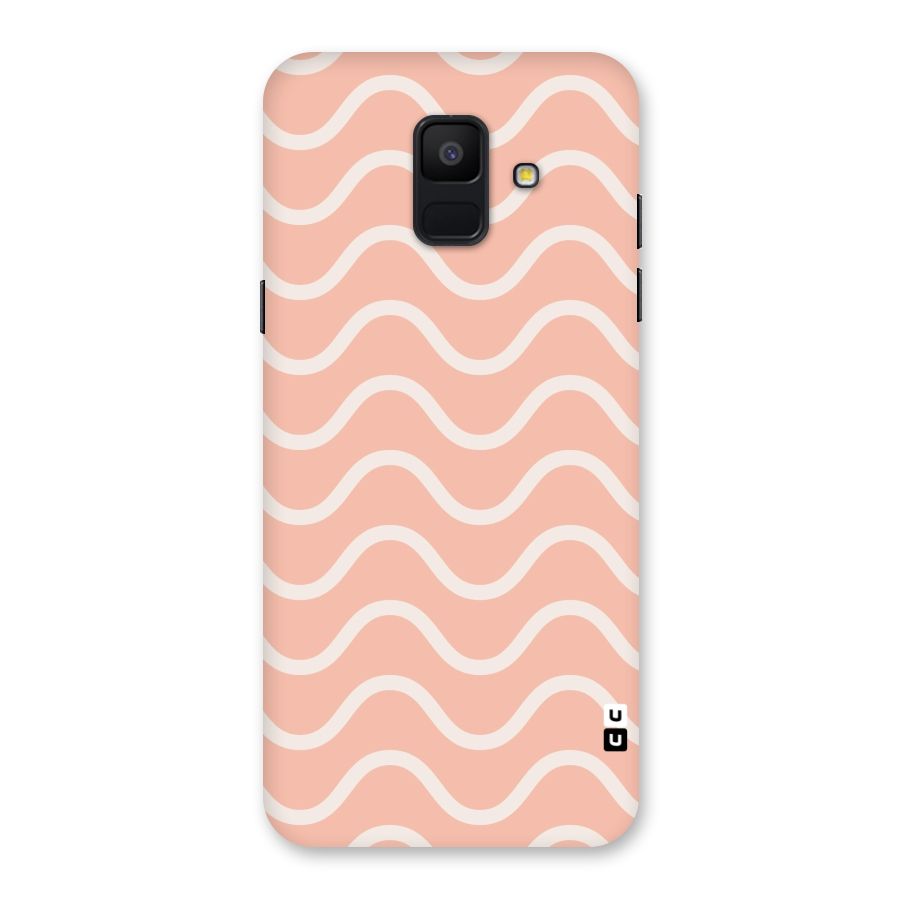 Pastel Peach Waves Back Case for Galaxy A6 (2018)