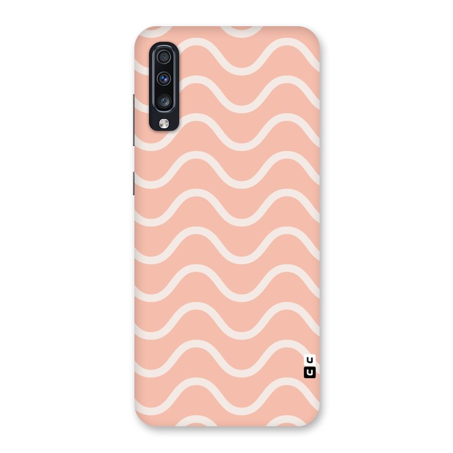 Pastel Peach Waves Back Case for Galaxy A70
