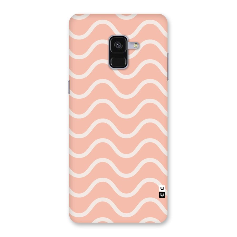 Pastel Peach Waves Back Case for Galaxy A8 Plus
