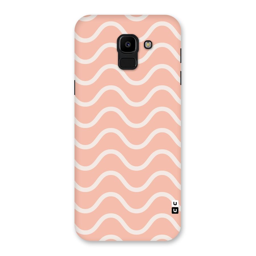 Pastel Peach Waves Back Case for Galaxy J6