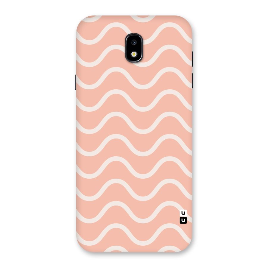 Pastel Peach Waves Back Case for Galaxy J7 Pro