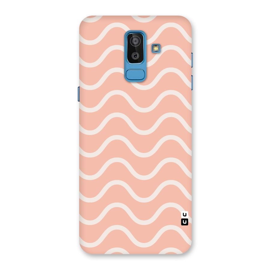 Pastel Peach Waves Back Case for Galaxy J8