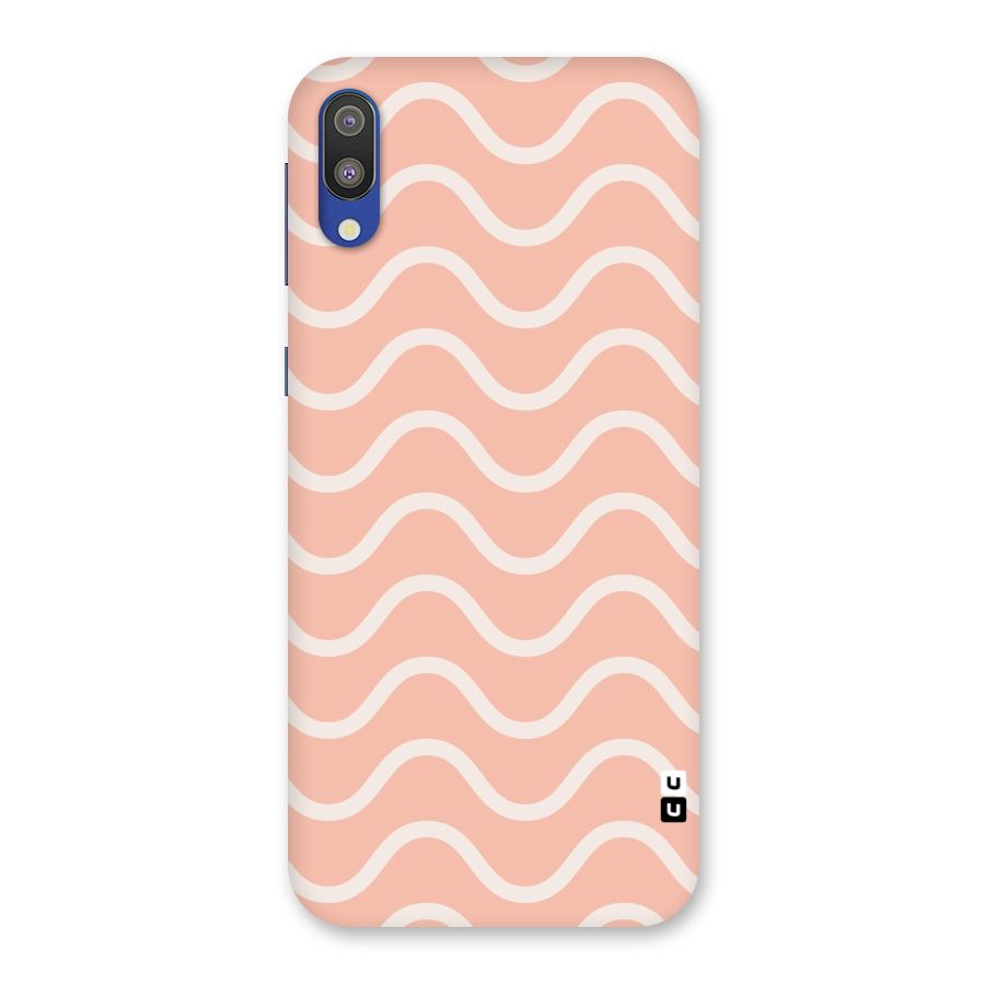 Pastel Peach Waves Back Case for Galaxy M10