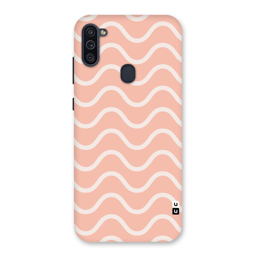 Pastel Peach Waves Back Case for Galaxy M11