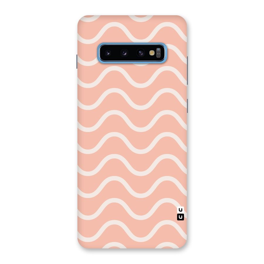 Pastel Peach Waves Back Case for Galaxy S10 Plus