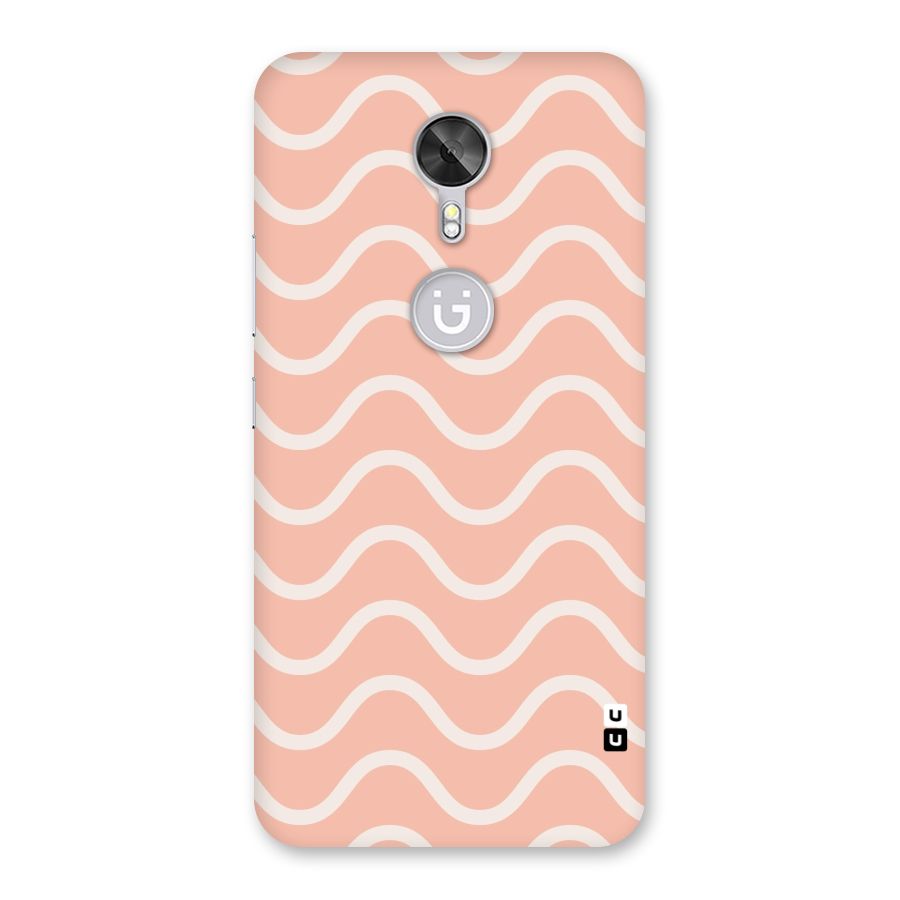 Pastel Peach Waves Back Case for Gionee A1