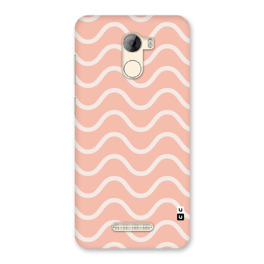Pastel Peach Waves Back Case for Gionee A1 LIte