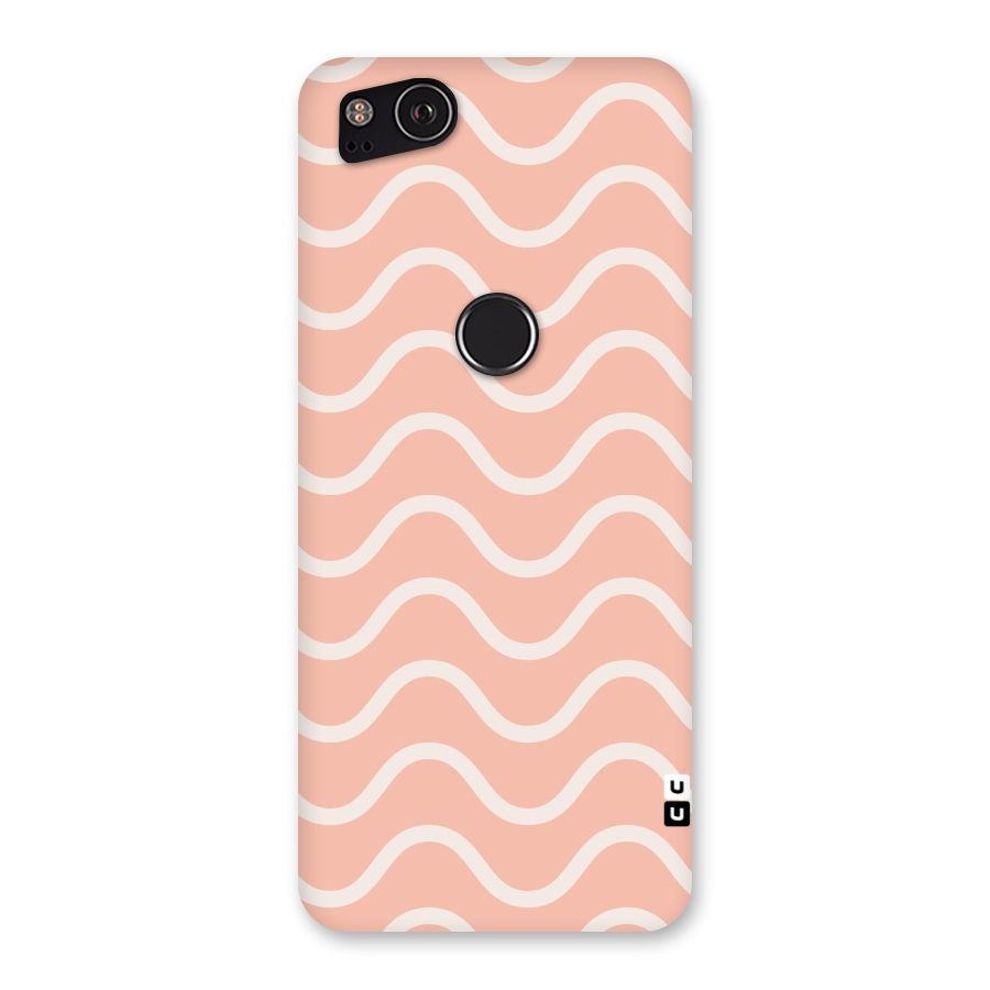 Pastel Peach Waves Back Case for Google Pixel 2