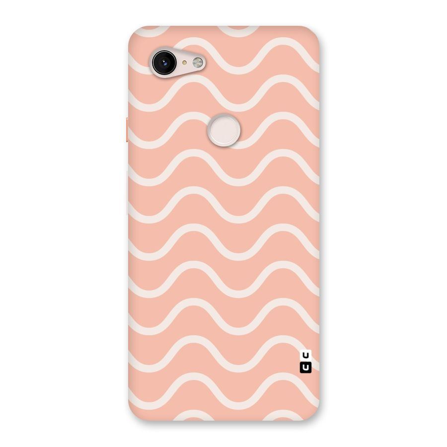 Pastel Peach Waves Back Case for Google Pixel 3 XL