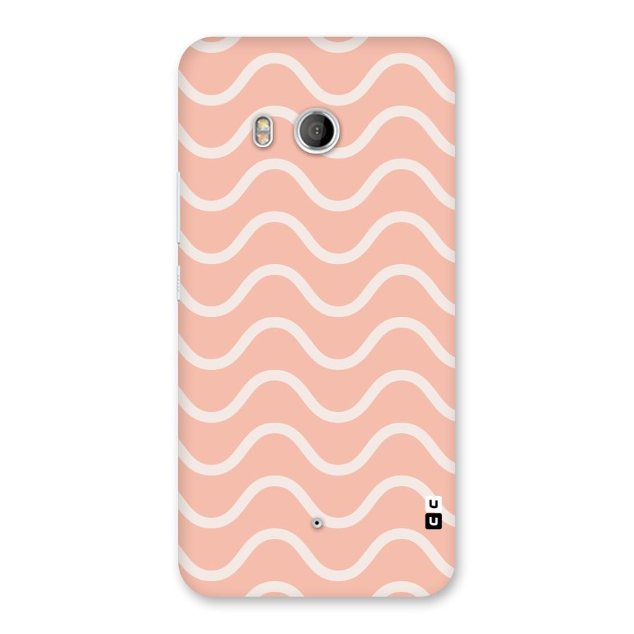 Pastel Peach Waves Back Case for HTC U11