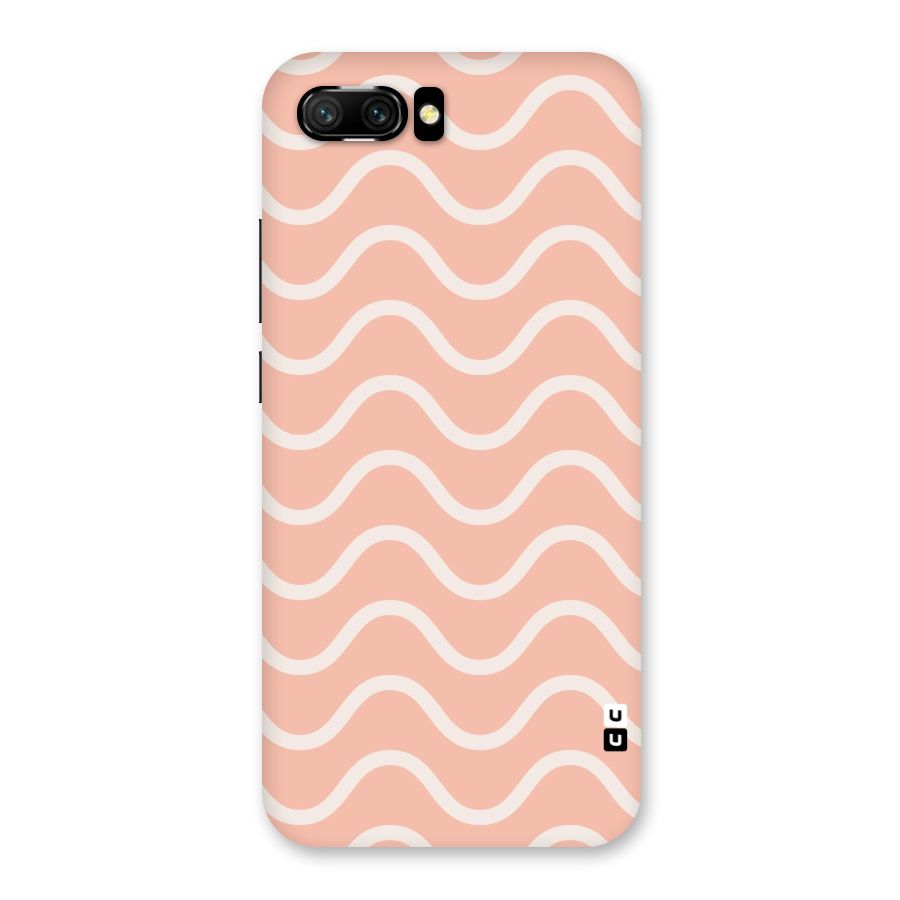 Pastel Peach Waves Back Case for Honor 10