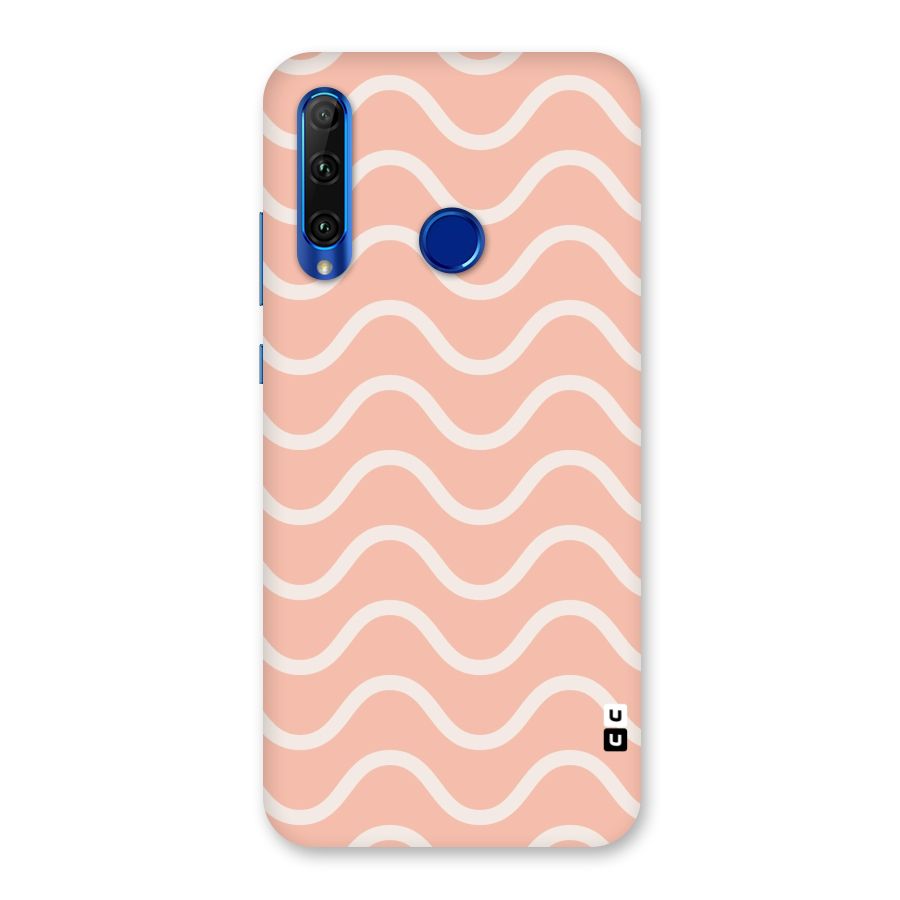 Pastel Peach Waves Back Case for Honor 20i