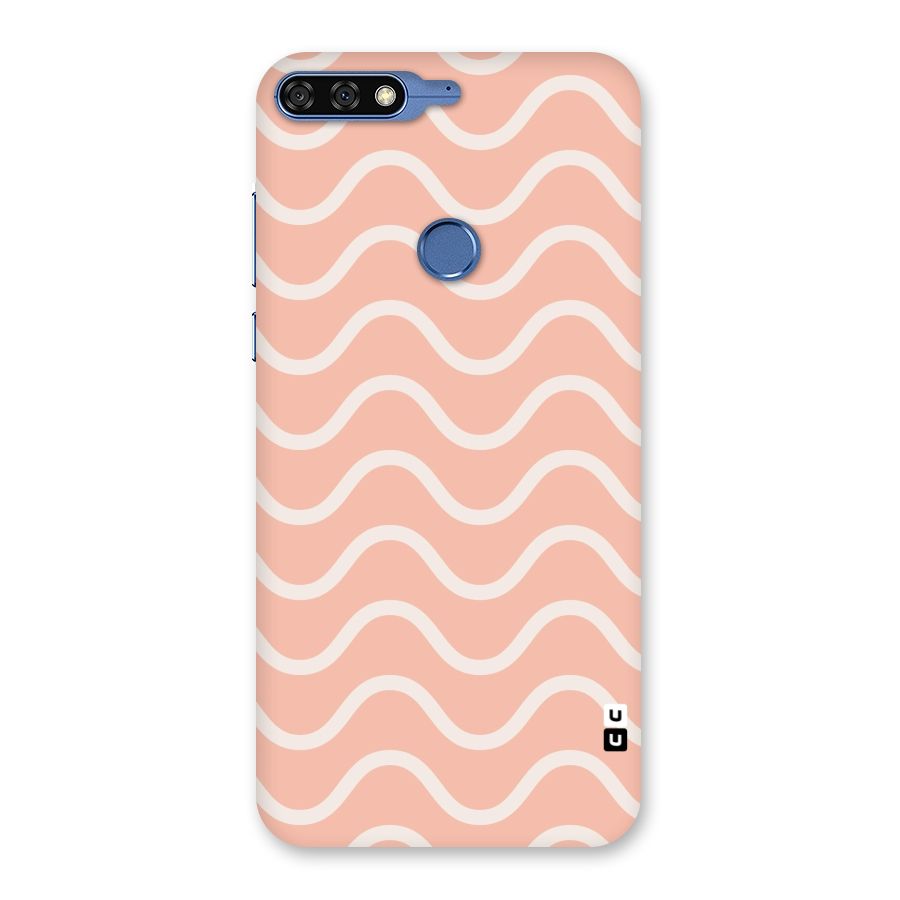 Pastel Peach Waves Back Case for Honor 7C