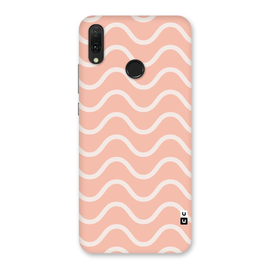 Pastel Peach Waves Back Case for Huawei Y9 (2019)