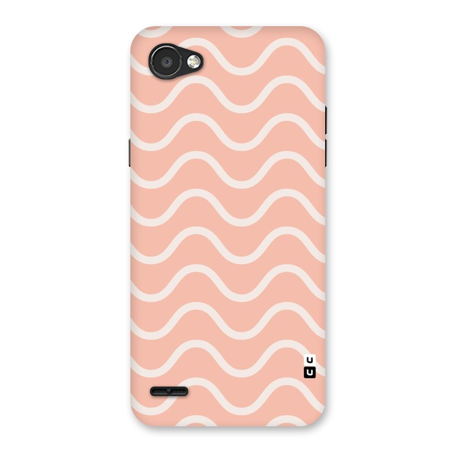 Pastel Peach Waves Back Case for LG Q6