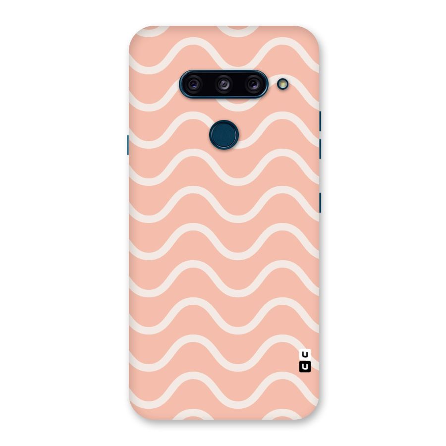 Pastel Peach Waves Back Case for LG  V40 ThinQ