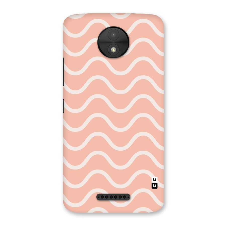 Pastel Peach Waves Back Case for Moto C