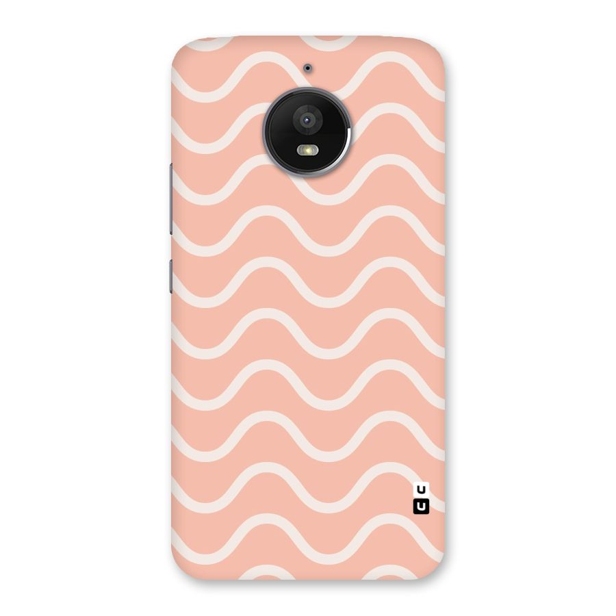 Pastel Peach Waves Back Case for Moto E4 Plus