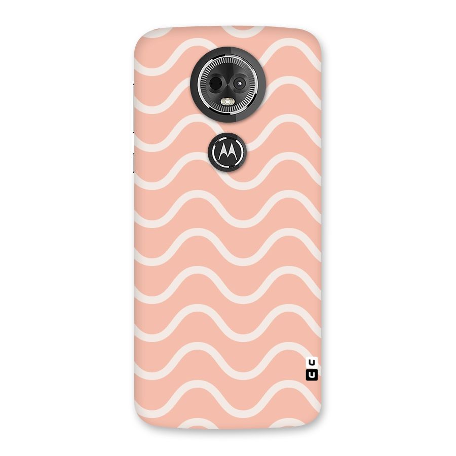 Pastel Peach Waves Back Case for Moto E5 Plus