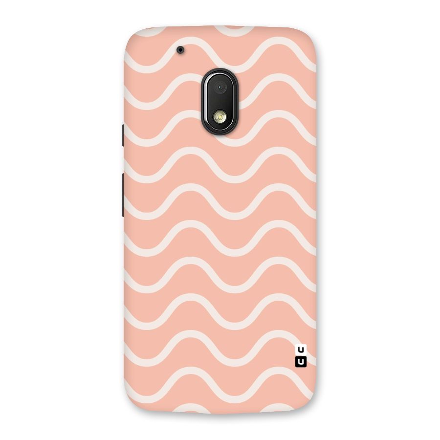 Pastel Peach Waves Back Case for Moto G4 Play