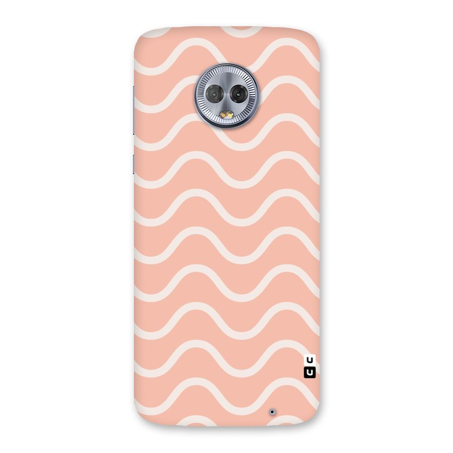 Pastel Peach Waves Back Case for Moto G6 Plus