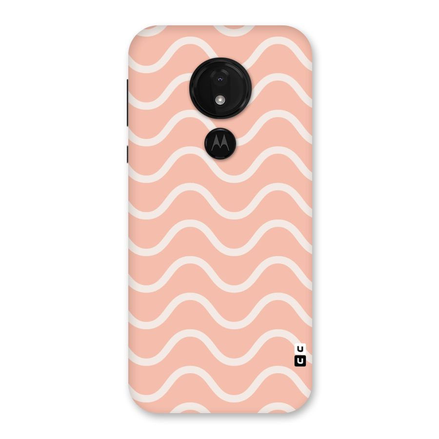 Pastel Peach Waves Back Case for Moto G7 Power