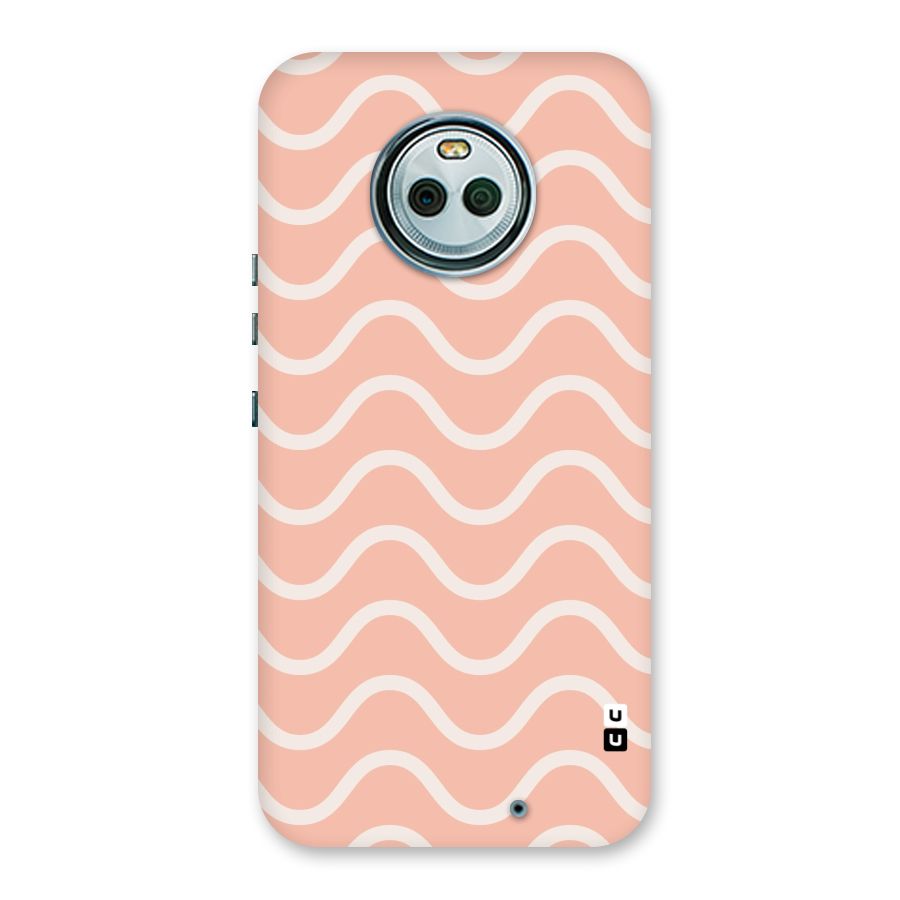 Pastel Peach Waves Back Case for Moto X4