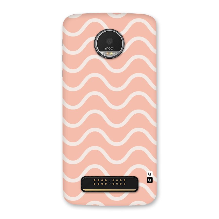 Pastel Peach Waves Back Case for Moto Z Play