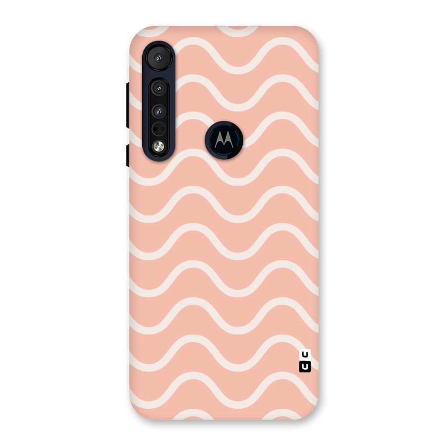 Pastel Peach Waves Back Case for Motorola One Macro