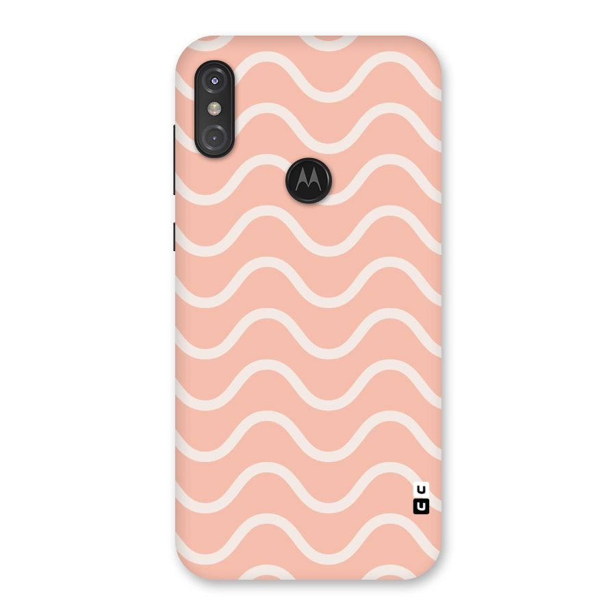 Pastel Peach Waves Back Case for Motorola One Power