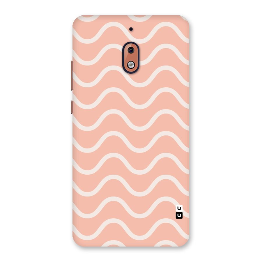 Pastel Peach Waves Back Case for Nokia 2.1