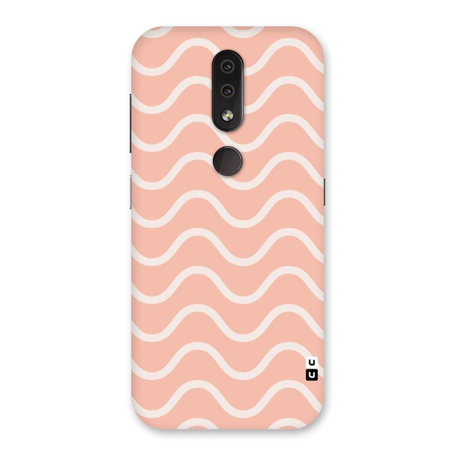 Pastel Peach Waves Back Case for Nokia 4.2