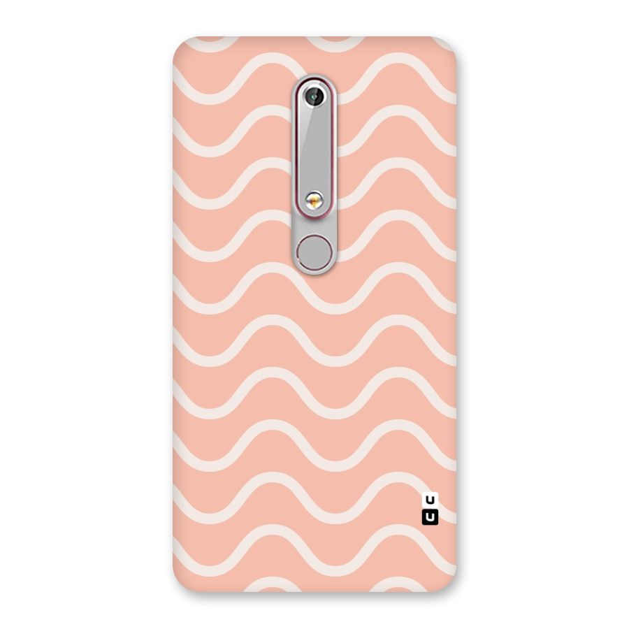 Pastel Peach Waves Back Case for Nokia 6.1