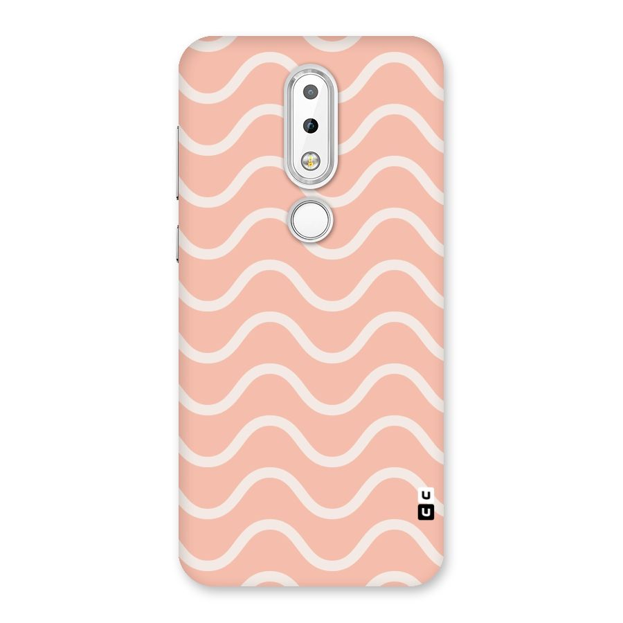 Pastel Peach Waves Back Case for Nokia 6.1 Plus