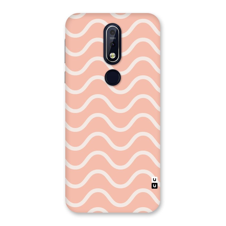 Pastel Peach Waves Back Case for Nokia 7.1
