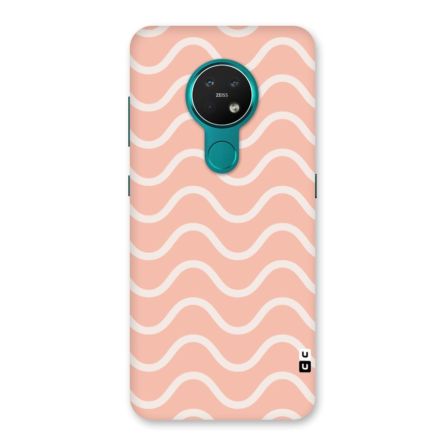 Pastel Peach Waves Back Case for Nokia 7.2