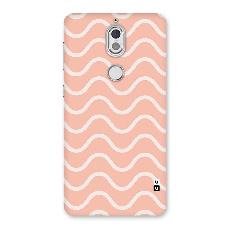 Pastel Peach Waves Back Case for Nokia 7