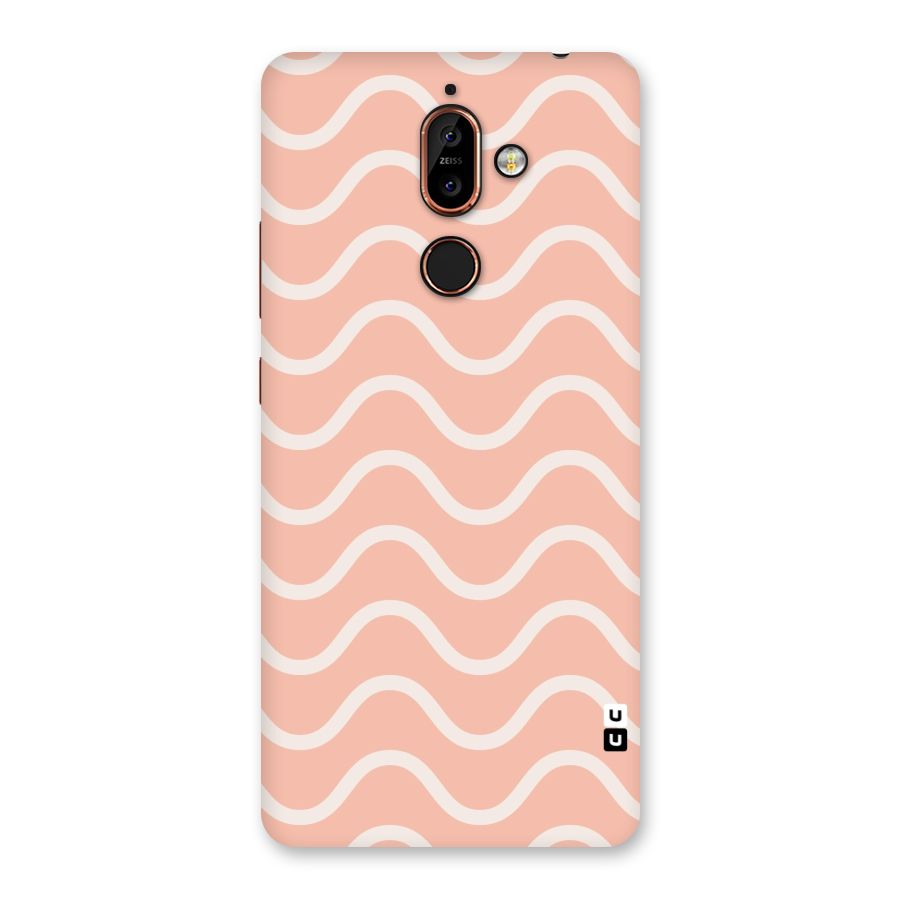 Pastel Peach Waves Back Case for Nokia 7 Plus
