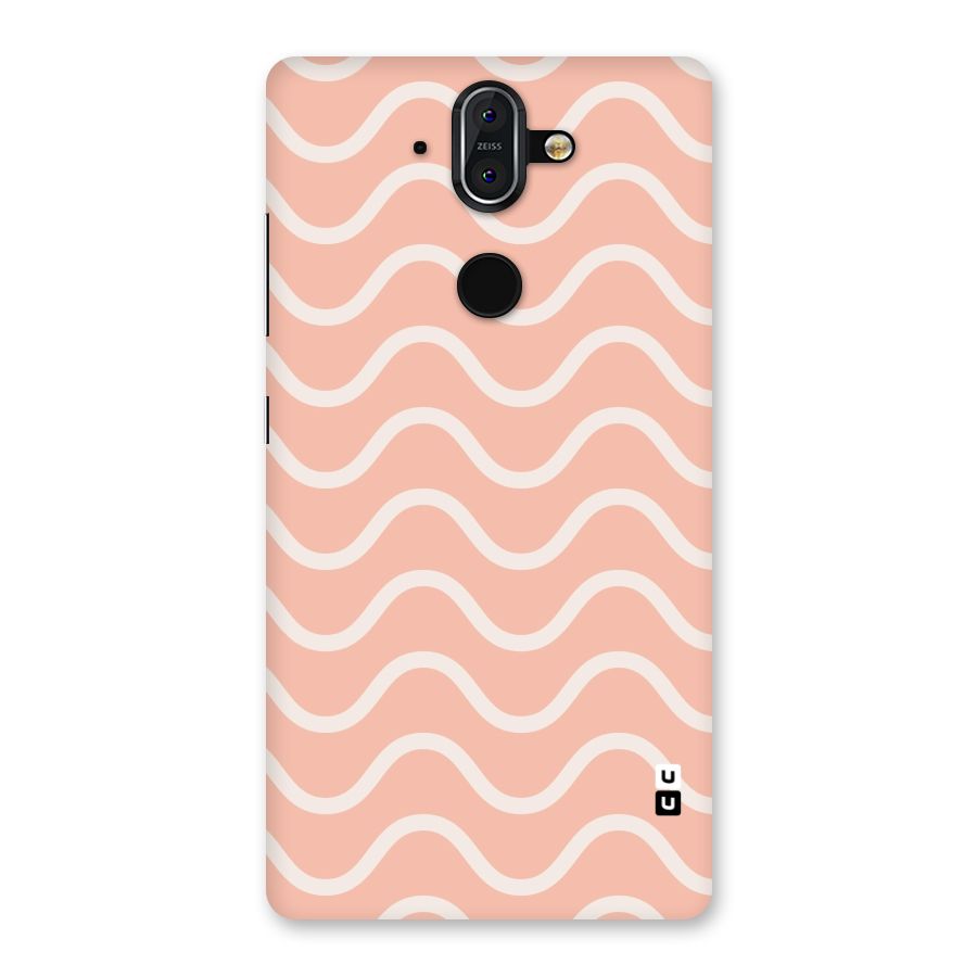 Pastel Peach Waves Back Case for Nokia 8 Sirocco