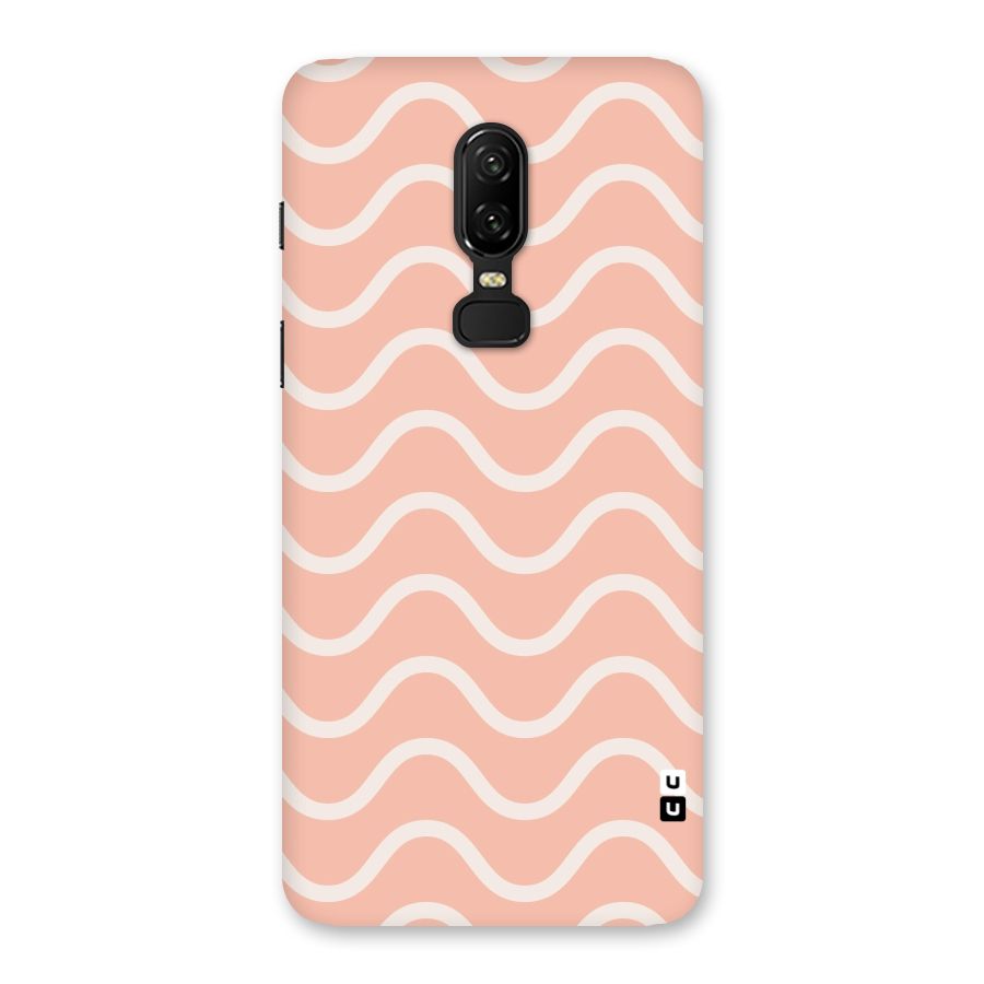 Pastel Peach Waves Back Case for OnePlus 6