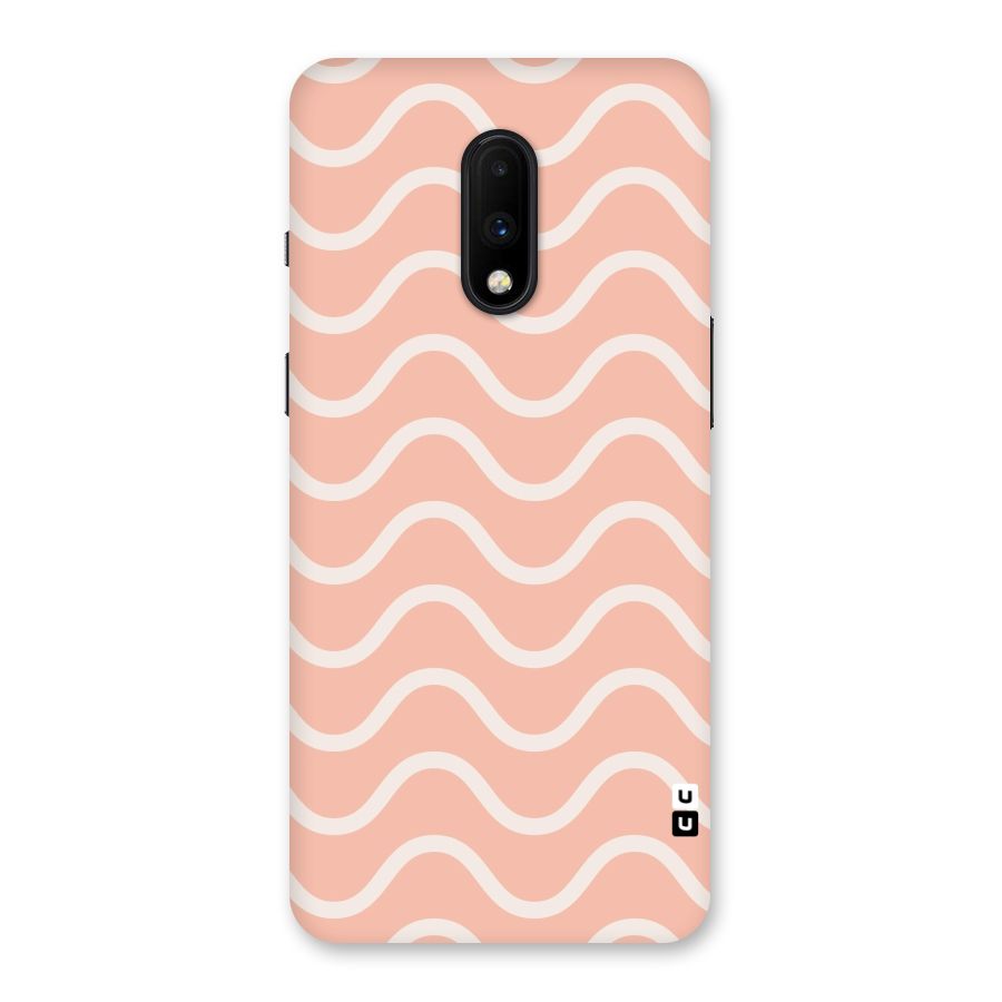 Pastel Peach Waves Back Case for OnePlus 7