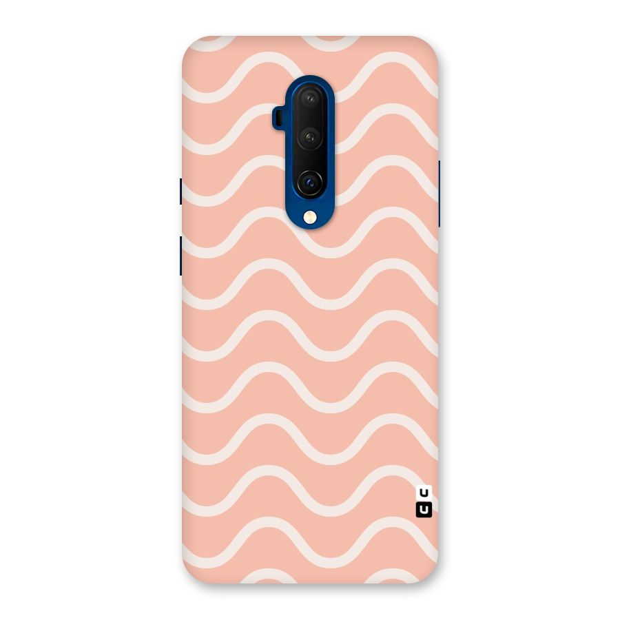 Pastel Peach Waves Back Case for OnePlus 7T Pro