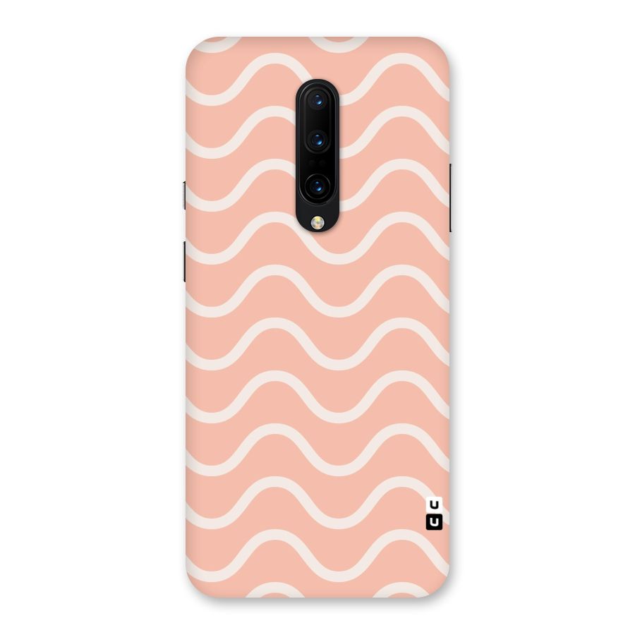 Pastel Peach Waves Back Case for OnePlus 7 Pro